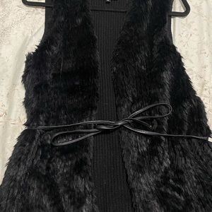 Faux fur vest